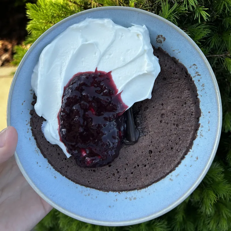 Čokoládový mugcake, recept z Nutrikalkulačky