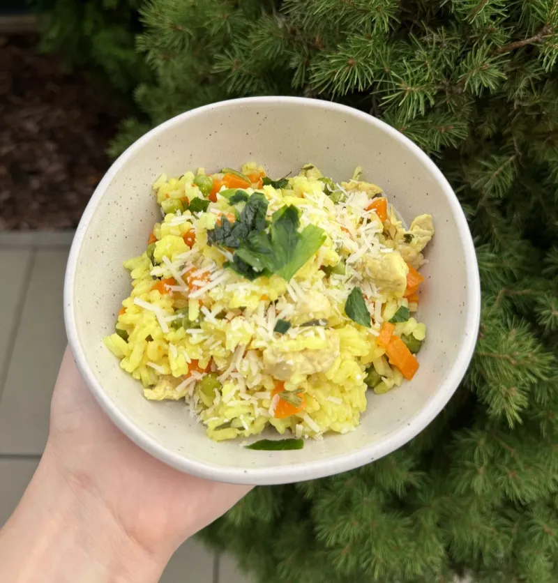 Rychlé rizoto s kuřecím masem, recept z Nutrikalkulačky