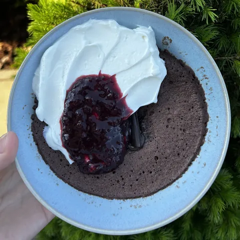 Čokoládový mugcake, recept s výživovými hodnotami
