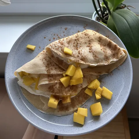 Palačinky s tvarohem, recept s výživovými hodnotami