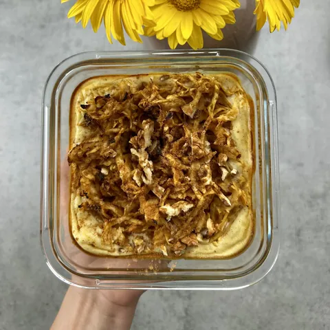 Rychlý jablečný koláč s tvarohem, recept s výživovými hodnotami