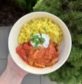 Kuřecí tikka masala s bulgurem, recept s výživovými hodnotami