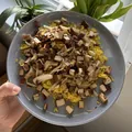 Uzené tofu s bílým zelím a rýží, recept s výživovými hodnotami