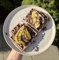 Vafle s hruškami a čokoládou, recept s výživovými hodnotami